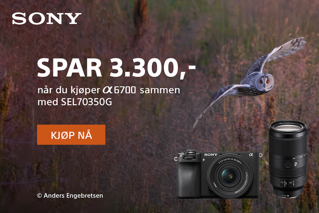 Sony a6700 + objektiv = rabatt